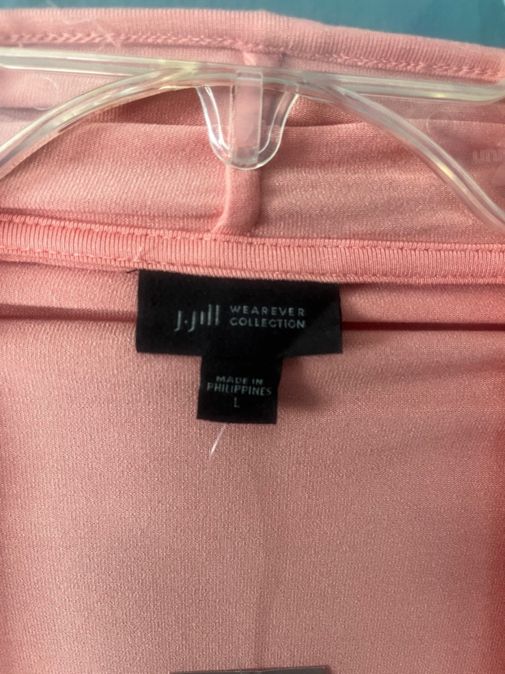 J. Jill Coral Pink Draped Open Front Cardigan - Picture 3 of 4